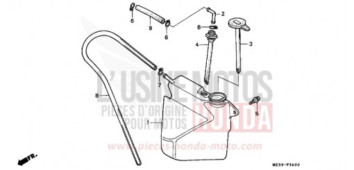 BARRE RENVERSEMENT MARCHE GL1500AP de 1993